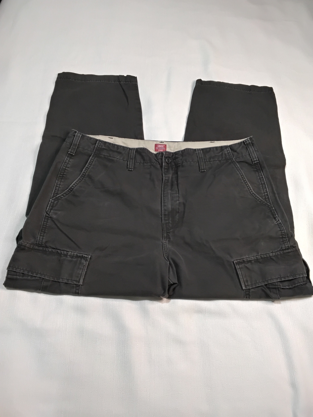 Levi's XX Men's Straight Cargo Pants Black Sz 38x30 Casual.